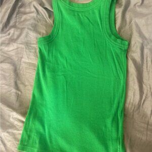 LOFT Kelly Green Ribbed Top